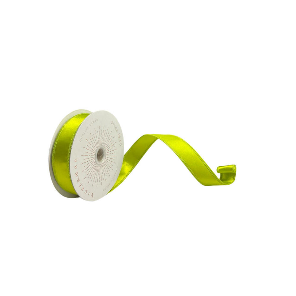 QTX240773 1 in. x 10 Yards Lime Satin Ribbon