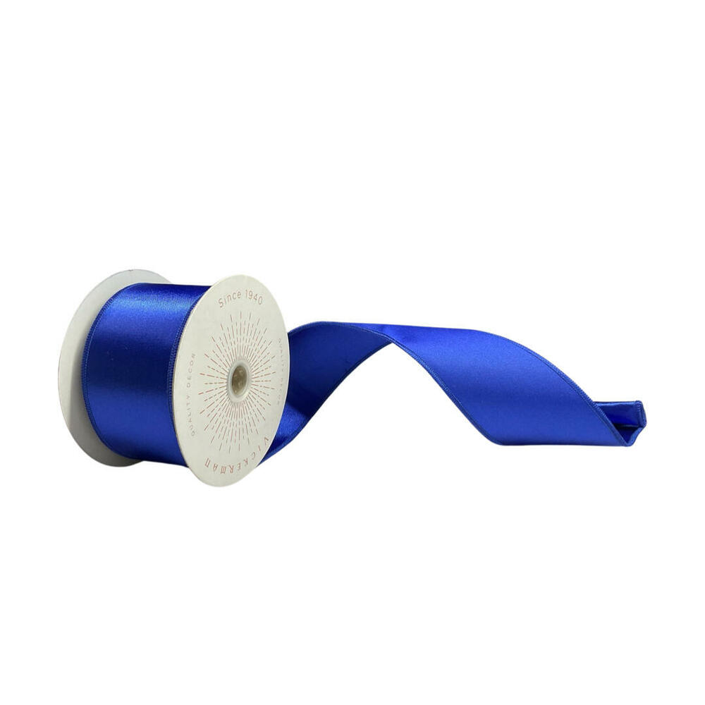QTX240902 2.5 in. x 10 Yards Blue Satin Ribbon