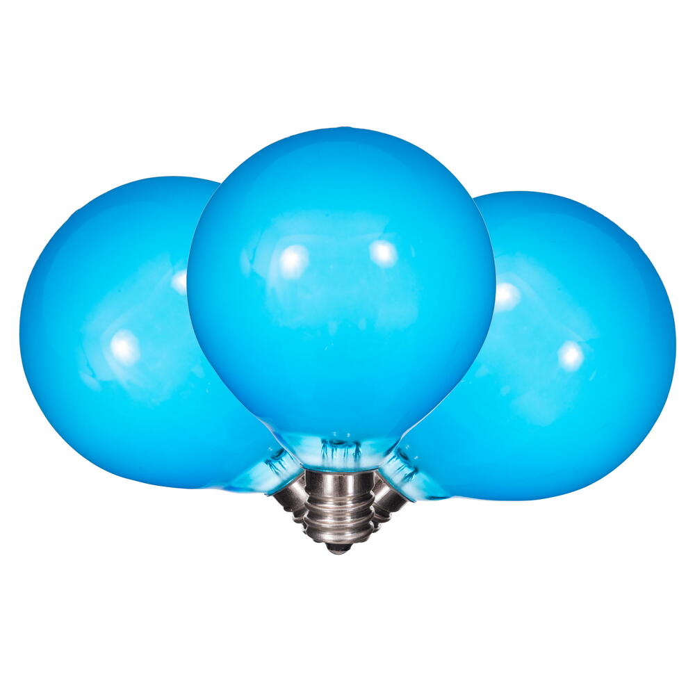 X24G5102 Blue LED G50-E12 Glass Bulb - 10 Per Box