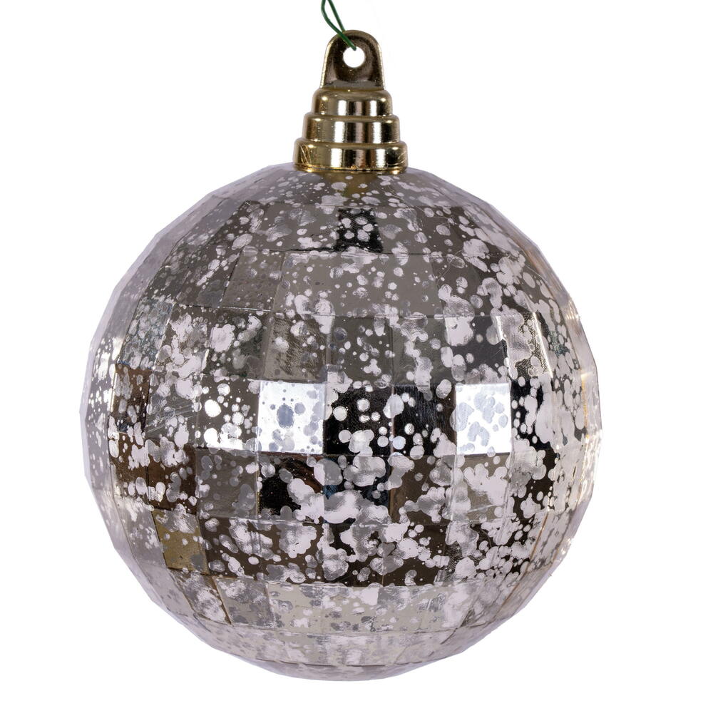 MC240743 4.75 in. Oat Mirror Mercury Ornament - 4 Piece Per Bag
