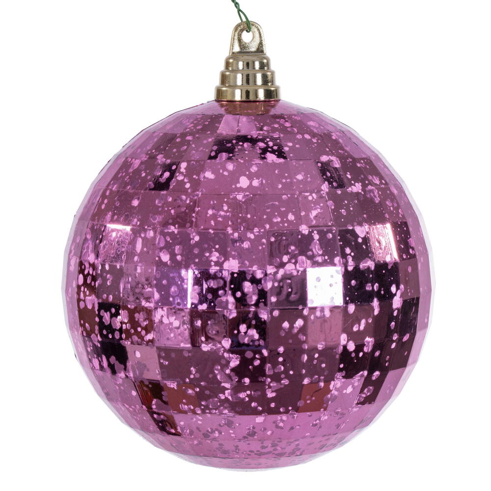MC240879 6 in. Pink Mirror Mercury Ornament - 2 Piece Per Bag