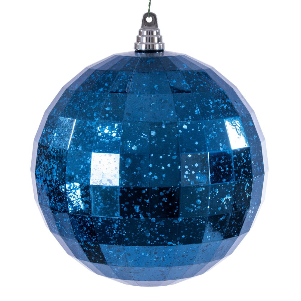 MC240931 8 in. Midnight Blue Mirror Mercury Ornament