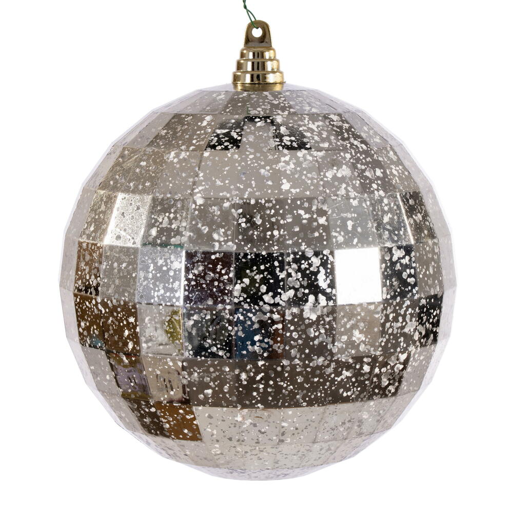 MC240938 8 in. Champagne Mirror Mercury Ornament