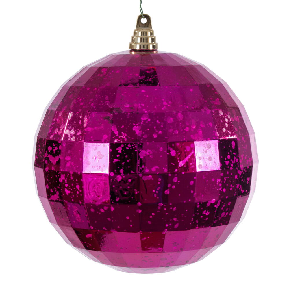 MC240970 8 in. Fuchsia Mirror Mercury Ornament