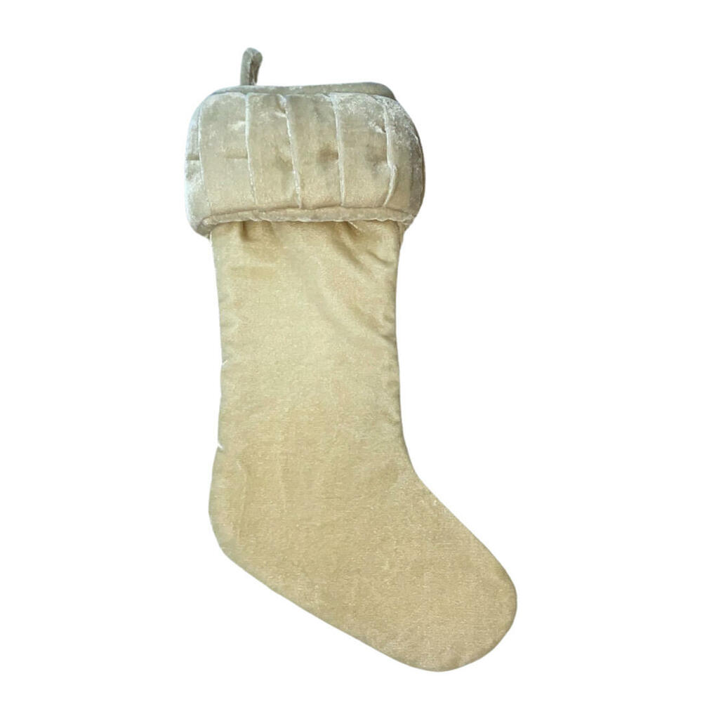 QTX17830 8 x 19 in. Plush Champagne Velvet Stocking
