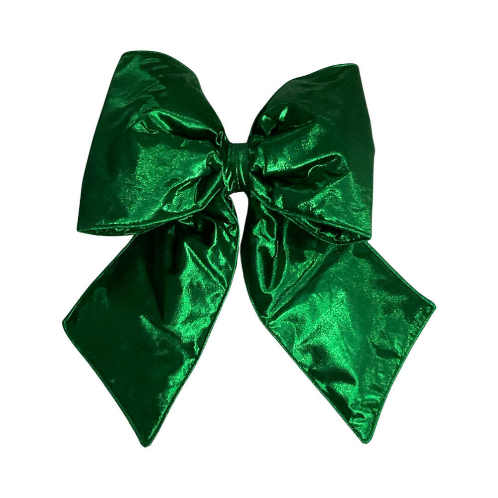 QTX24027 18 x 23 in. Metallic Christmas Bow, Green