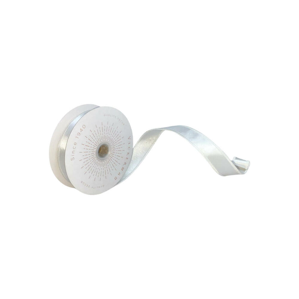 QTX240711 1 in. x 10 Yards White Satin Ribbon
