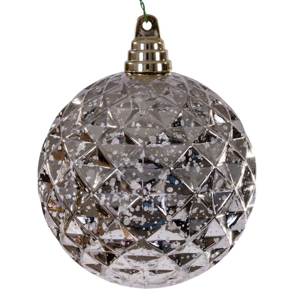 MC240343 4.75 in. Oat Diamond Mercury Ornament - 4 Per Bag