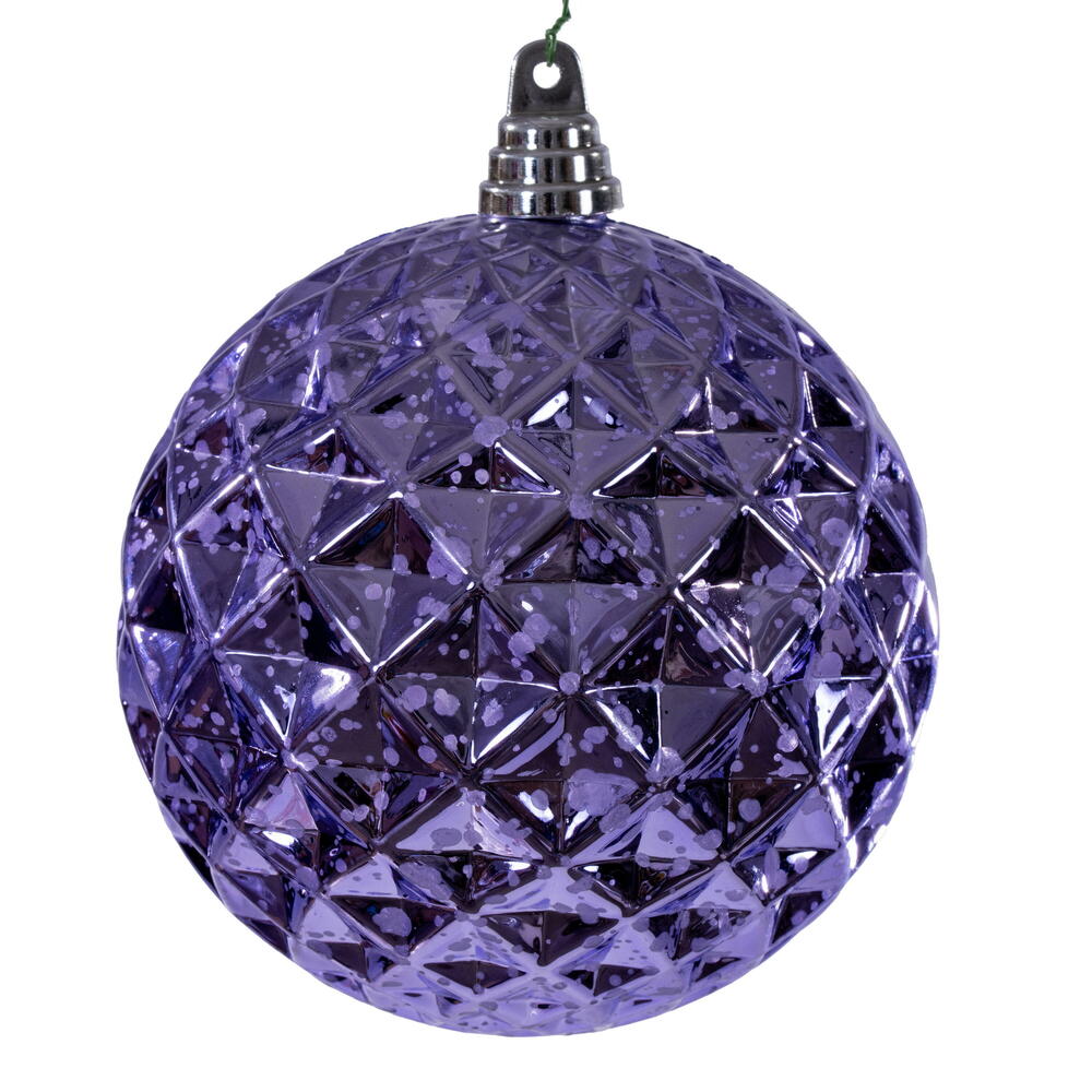 MC240486 6 in. Lavender Diamond Mercury Ornament - 2 Piece Per Bag