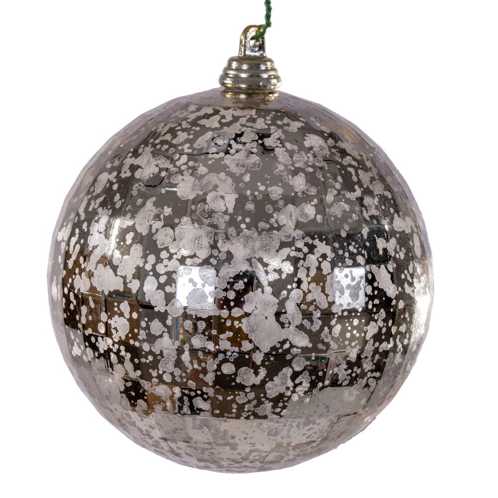 MC240643 4 in. Oat Mirror Mercury Ornament - 6 Per Bag