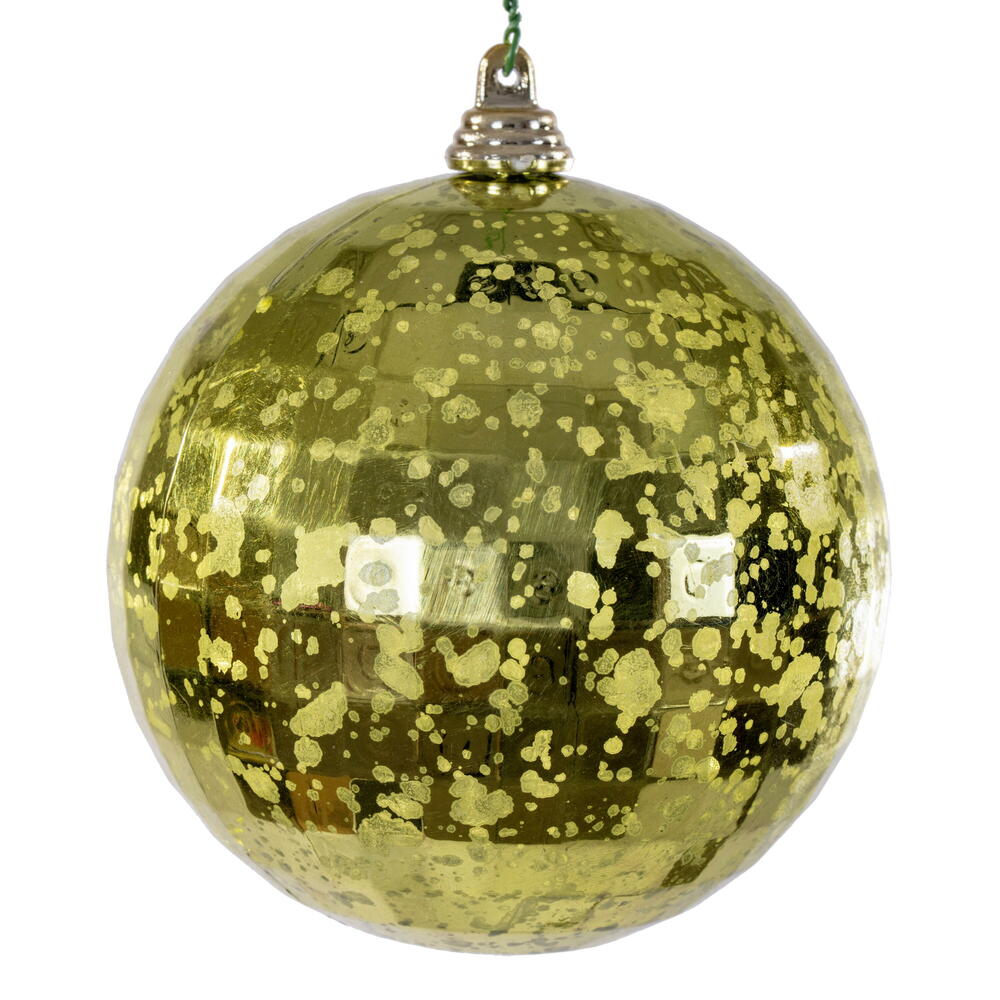 MC240673 4 in. Lime Mirror Mercury Ornament - 6 Per Bag