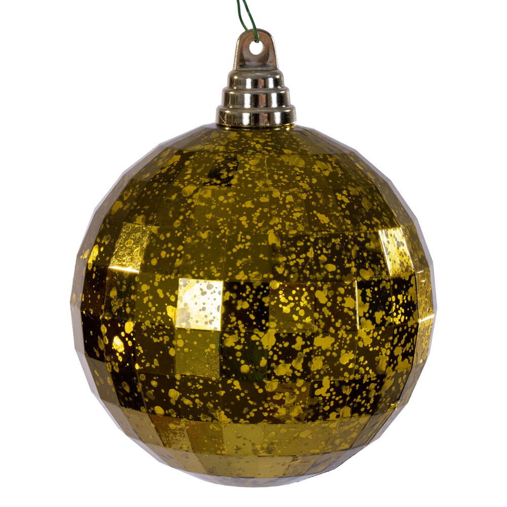MC240714 4.75 in. Olive Mirror Mercury Ornament - 4 Piece Per Bag