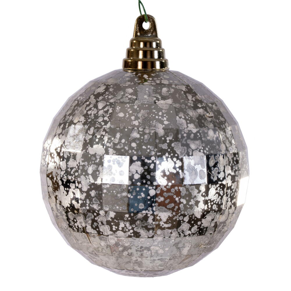 MC240738 4.75 in. Champagne Mirror Mercury Ornament - 4 Piece Per Bag