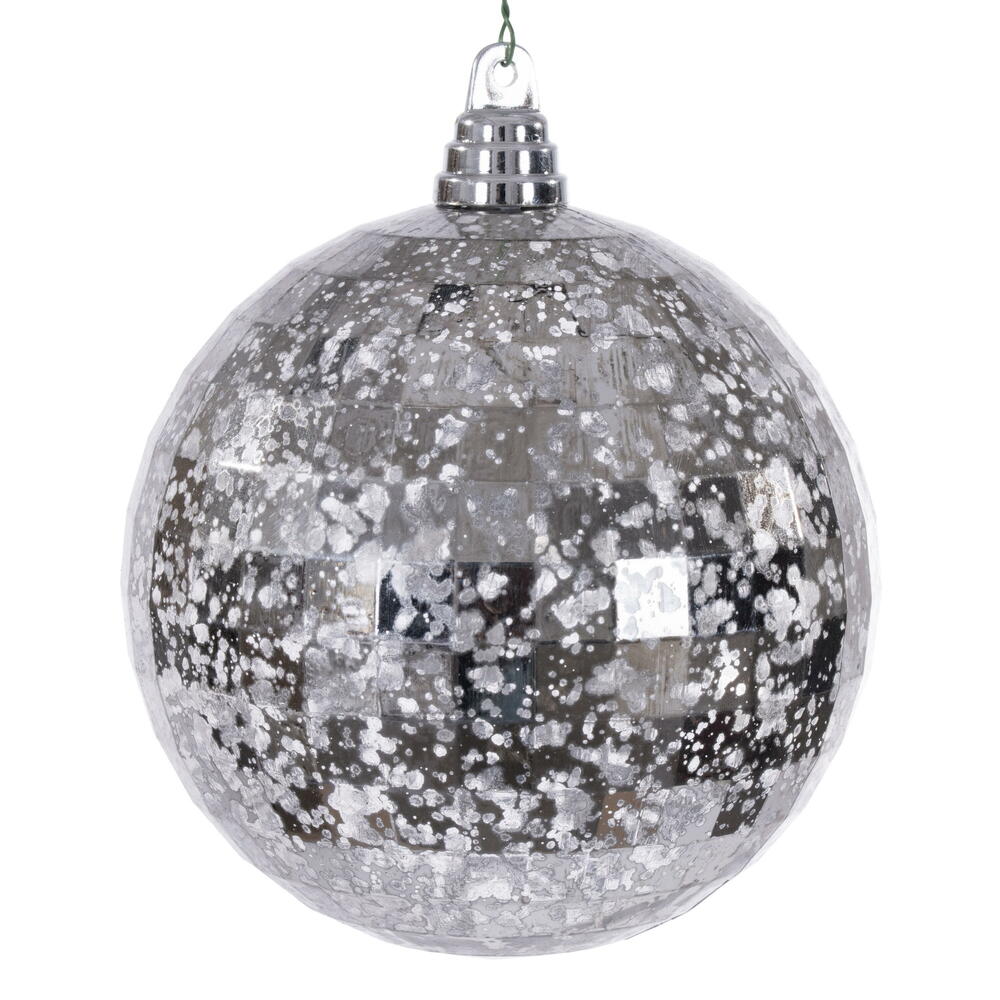 MC240807 6 in. Mirror Mercury Ornament, Silver