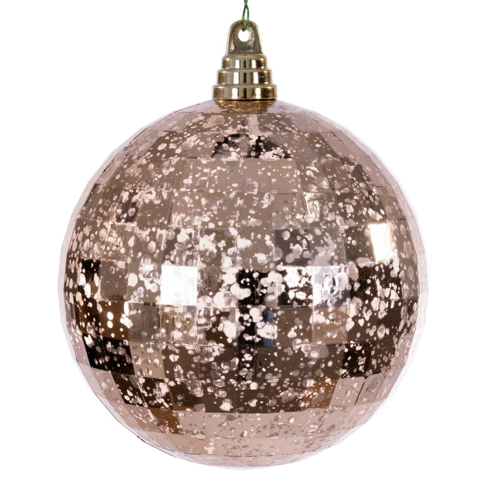 MC240858 6 in. Rose Gold Mirror Mercury Ornament - 2 Per Bag