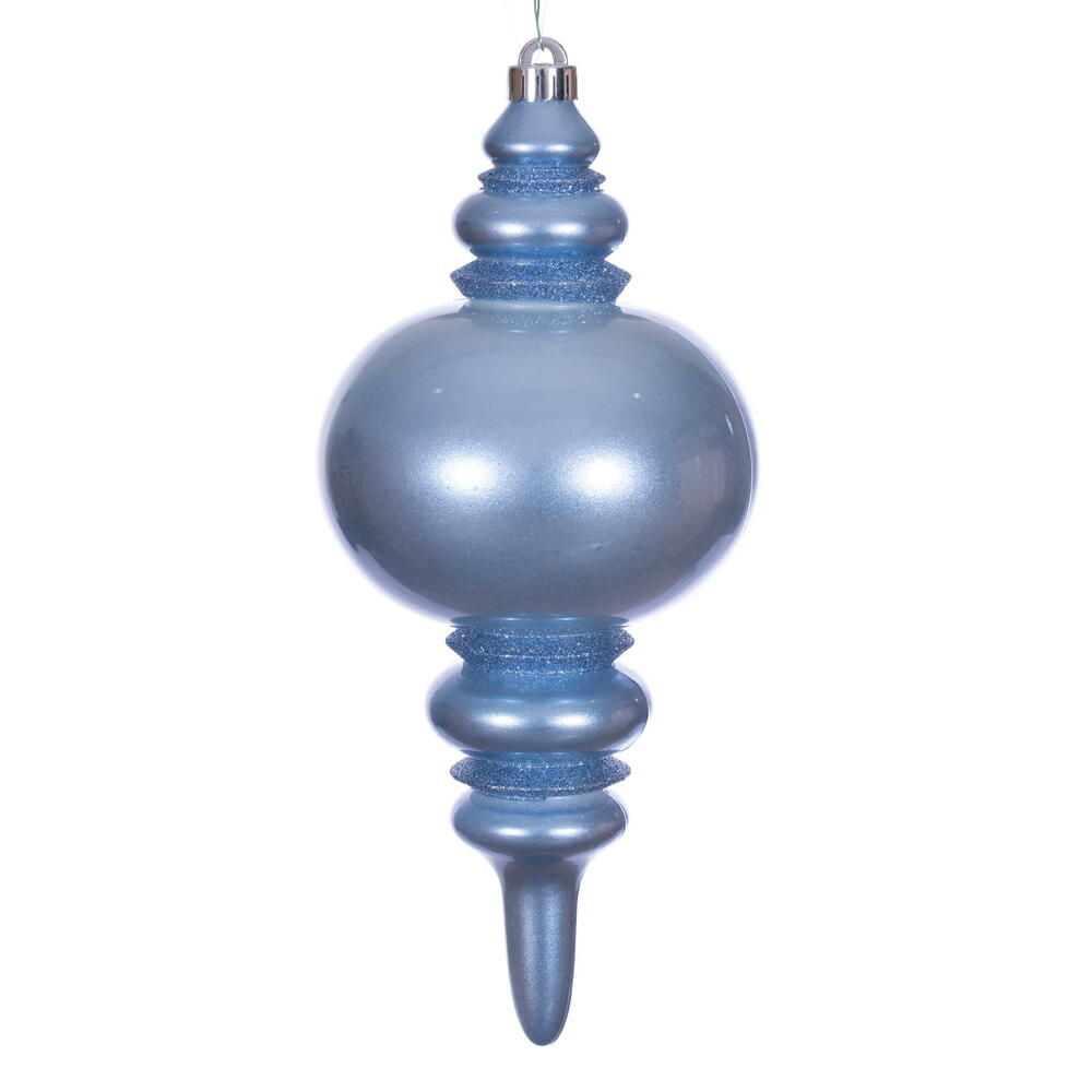 N241329DCV 13 in. Periwinkle Candy Glitter Finial UV Ornament