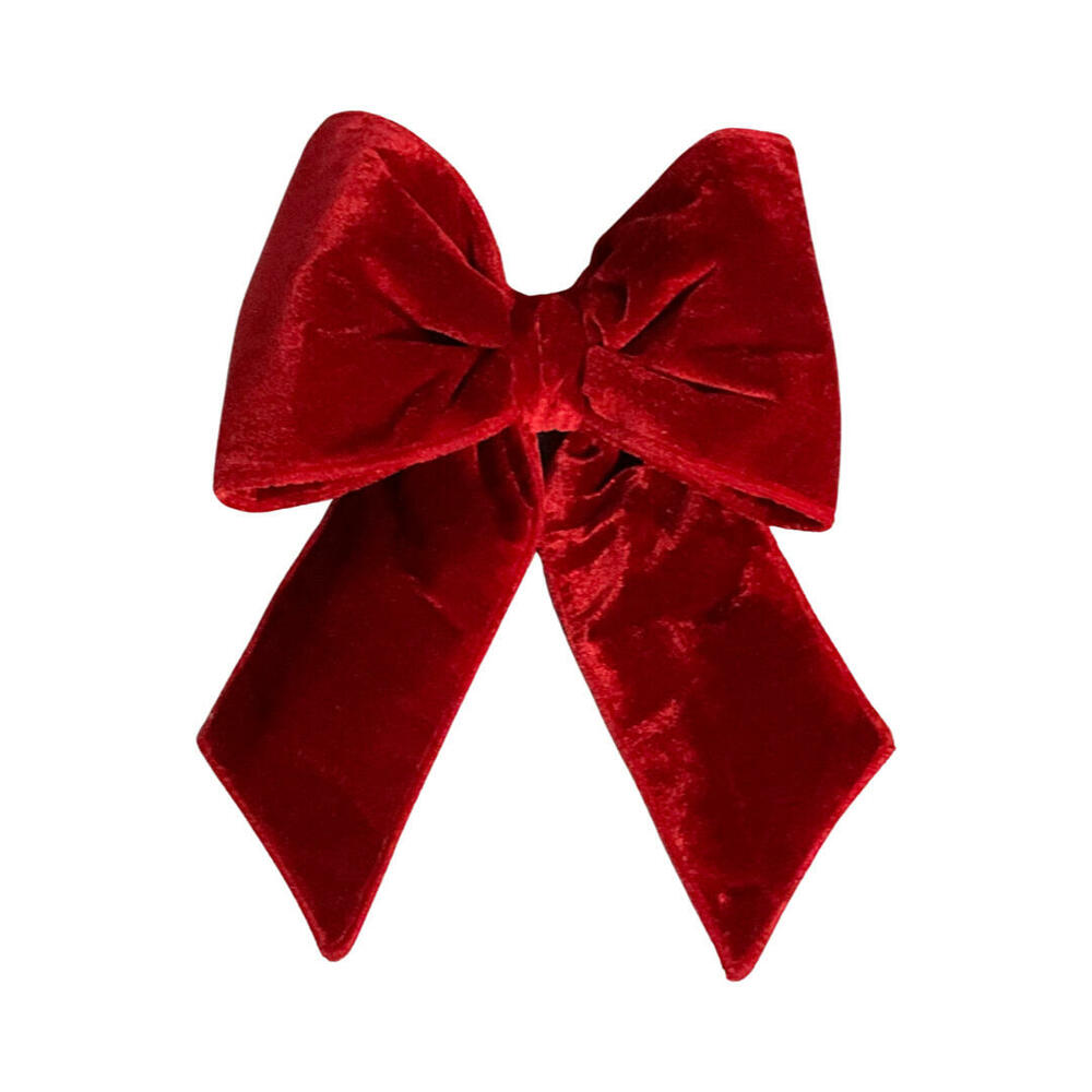 QTX17756 12 x 15 in. Plush Velvet Christmas Bow, Red