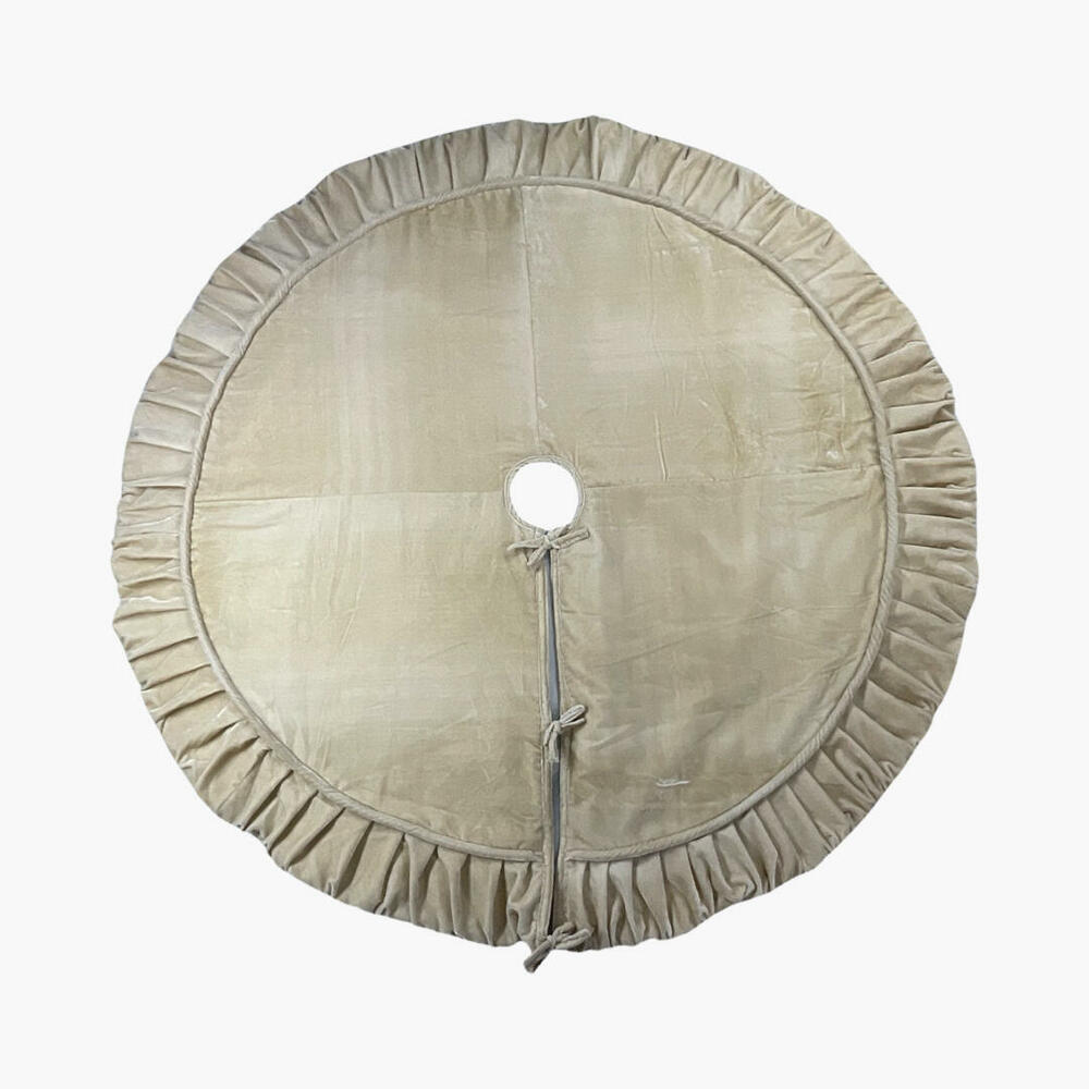 Picture of Vickerman QTX17831 60 in. Plush Champagne Velvet Tree Skirt