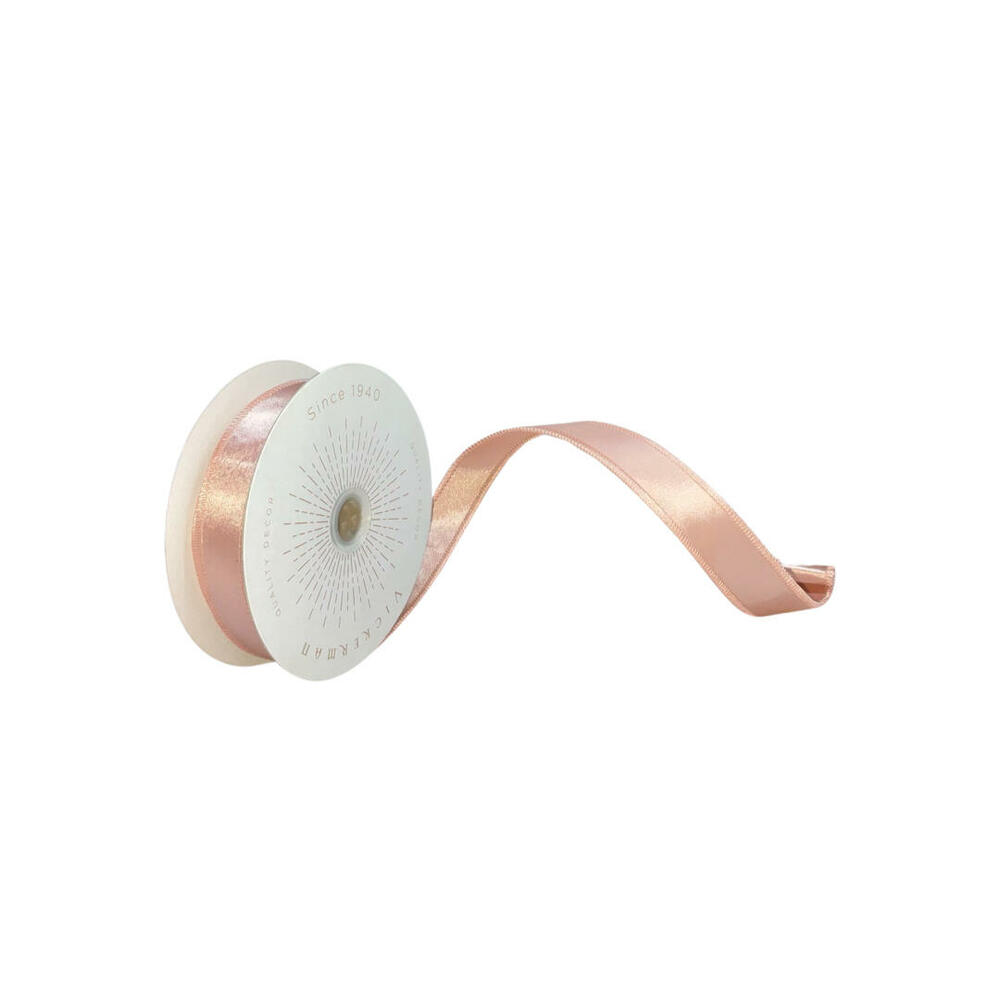 QTX240758 1 in. x 10 Yards Rose Gold Satin Ribbon