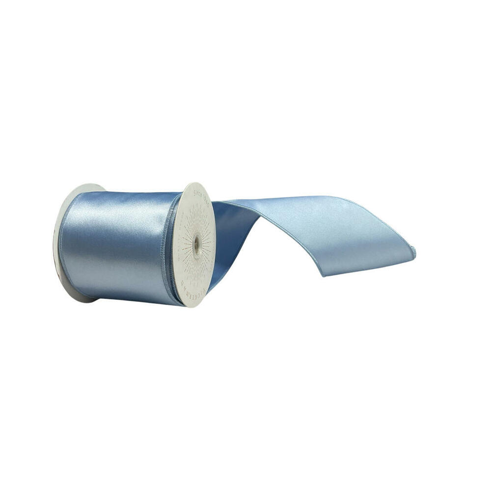 QTX241129 4 in. x 10 Yards Periwinkle Satin Ribbon