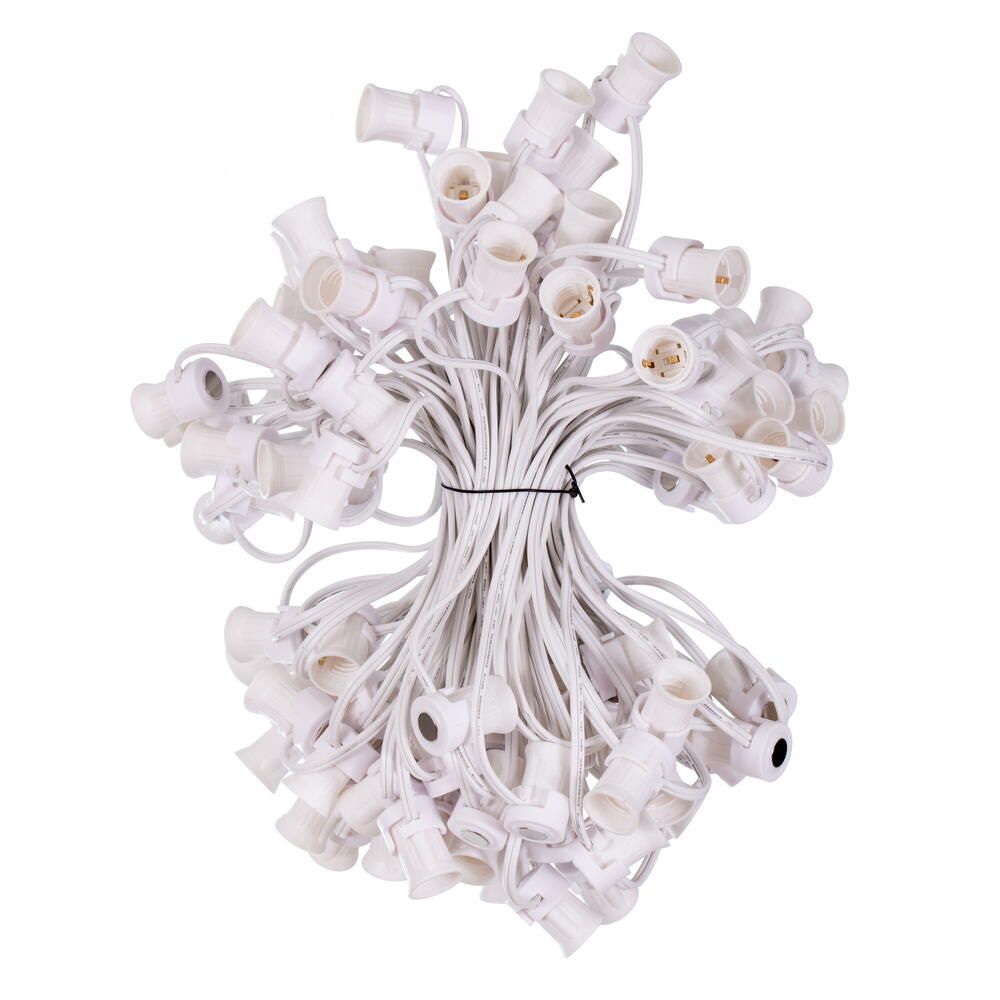 V24SPT1-100W C9 100 ft. x 100 Magnetic Socket Stringer, SPT1 - White
