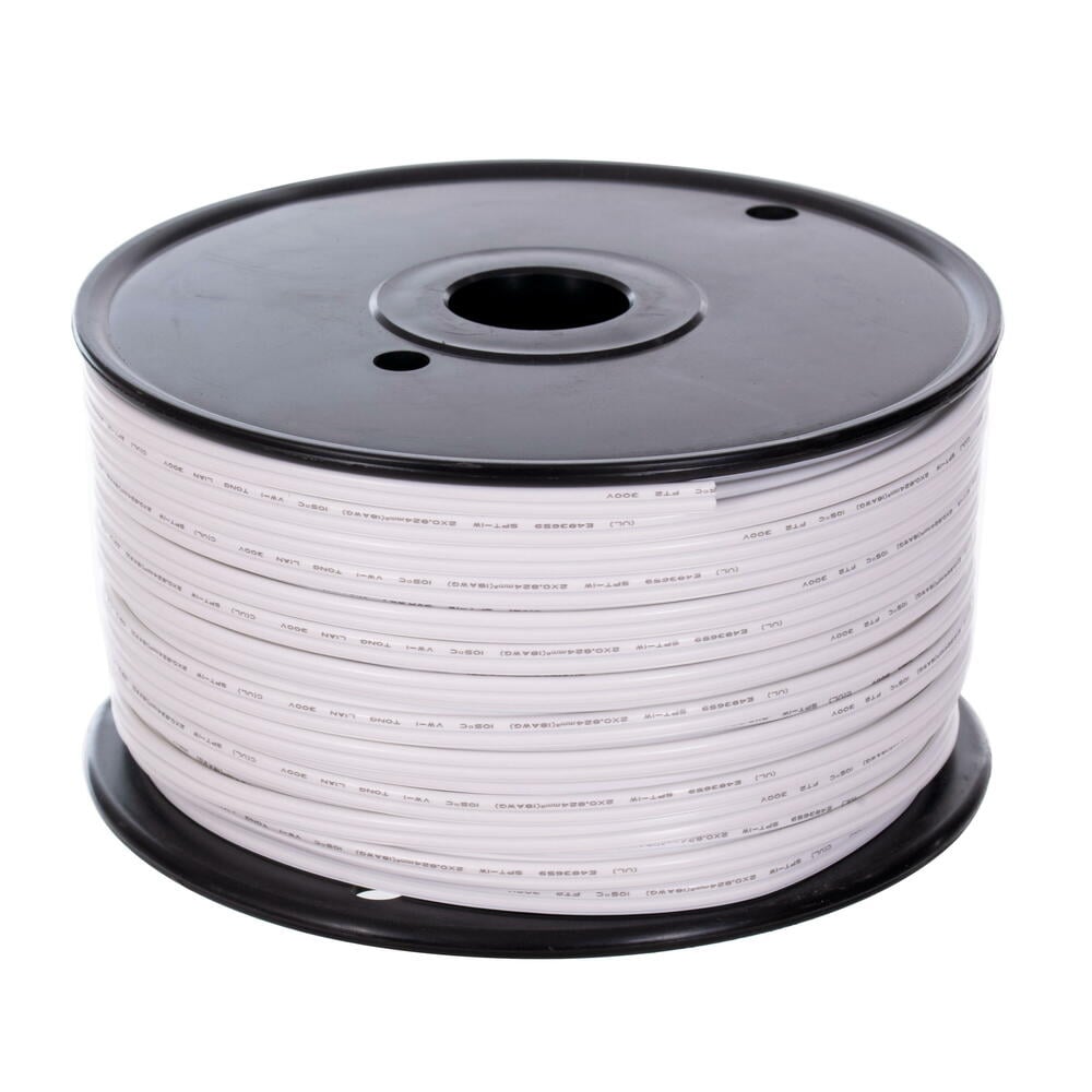 V250SPT1-W 250 ft. Zip Wire Spool, 18 Wire Gauge, SPT1 - White