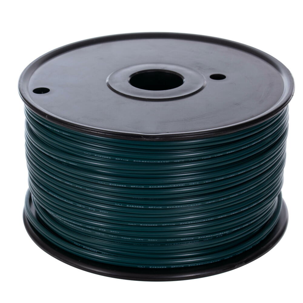 V250SPT1-G Green 250 ft. Zip Wire Spool, 18 Wire Gauge, SPT1 Zip Wire on a Spool