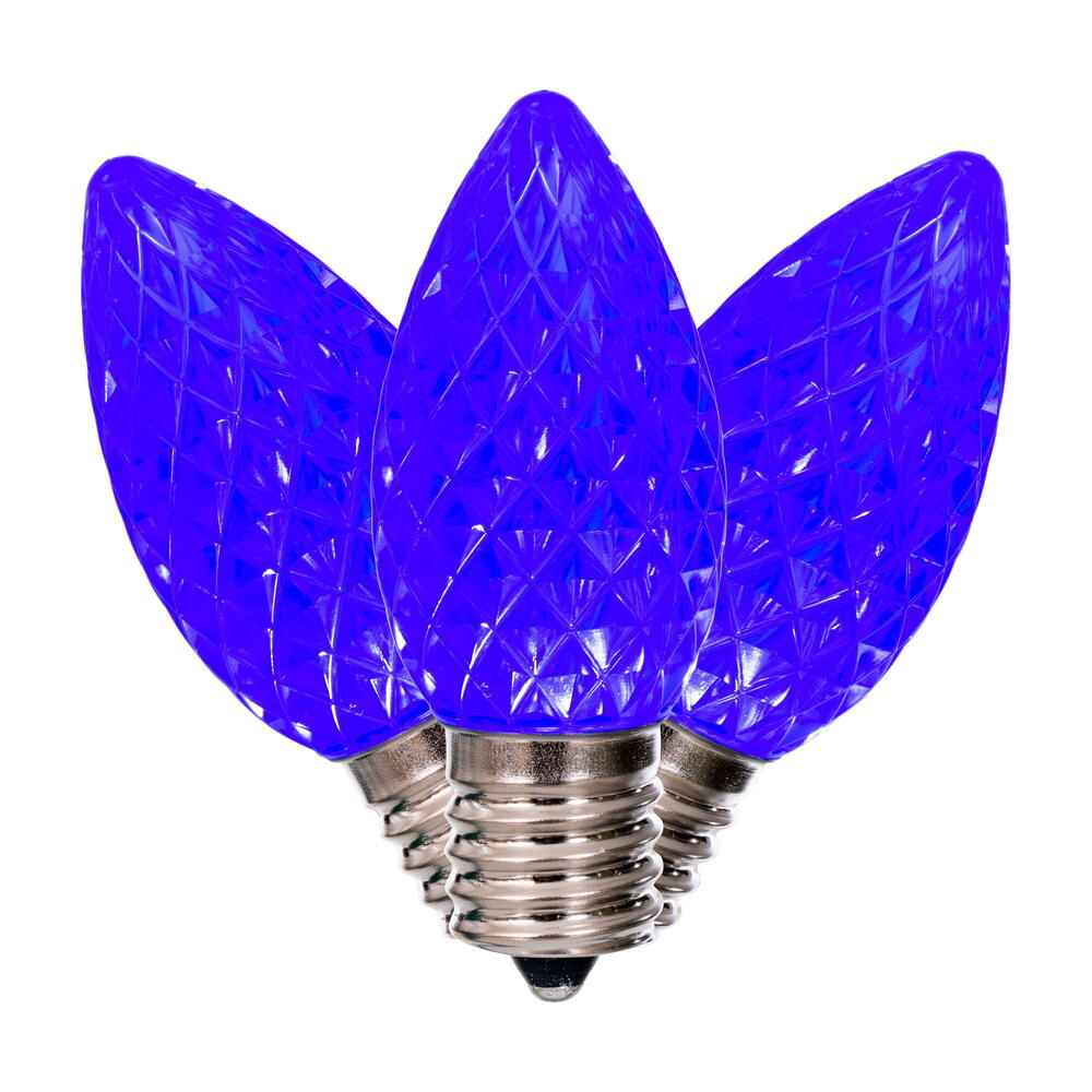 XRETC902-25 C9 Faceted Blue Retro SMD Bulb - 25 Per Bag