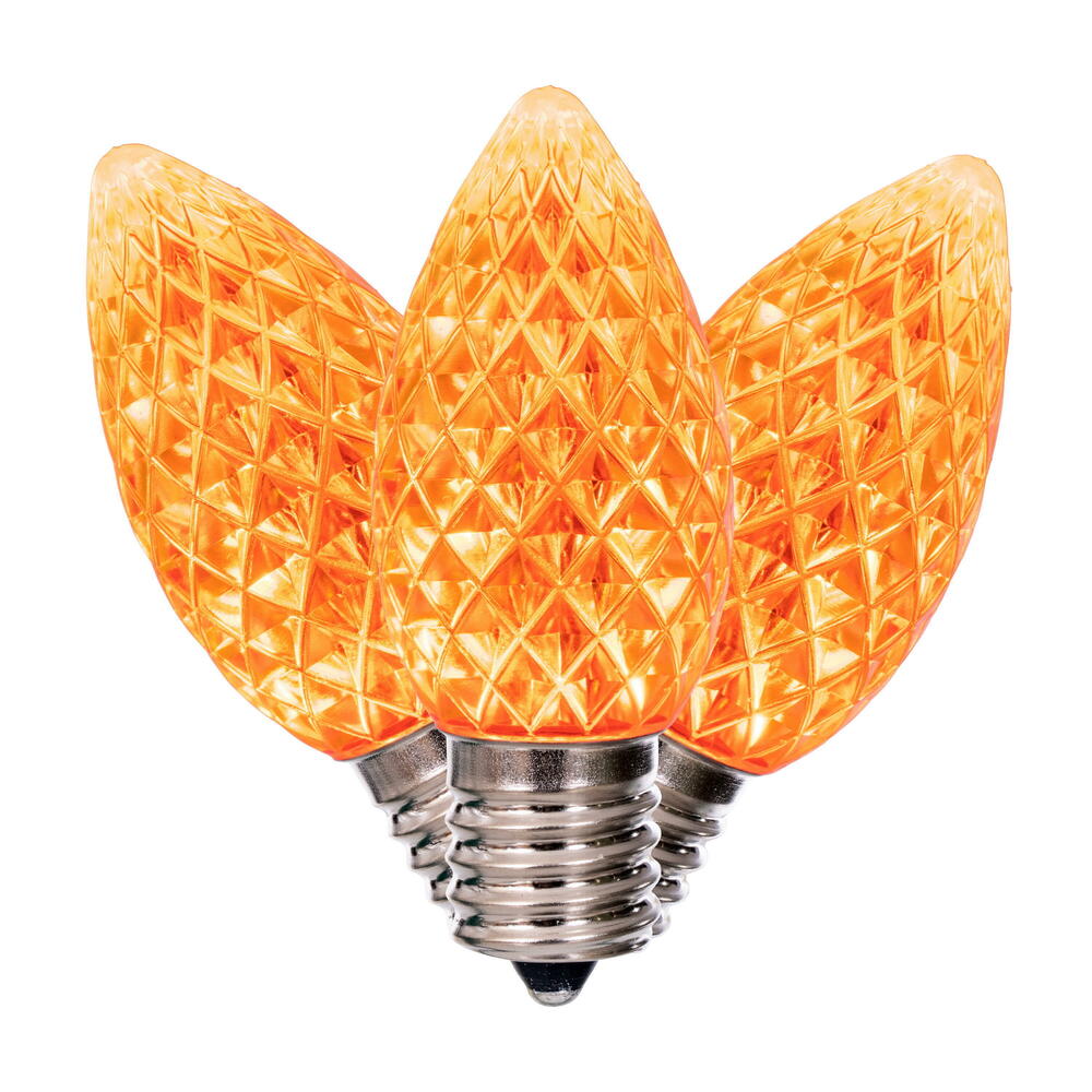 XRETC908-25 C9 Faceted Orange Retro SMD Bulb - 25 Per Bag