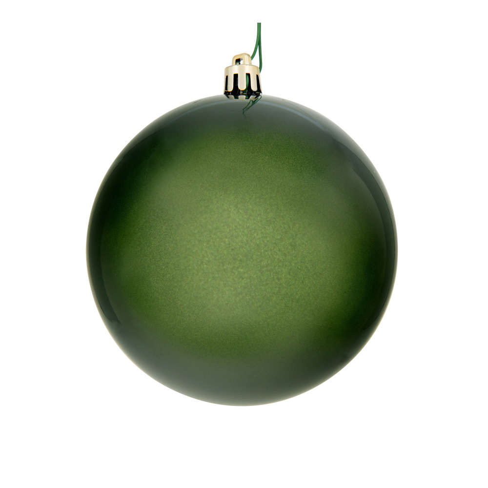 N590834DCV 3 in. Candy Ball Ornament, Juniper Green - 12 Per Bag