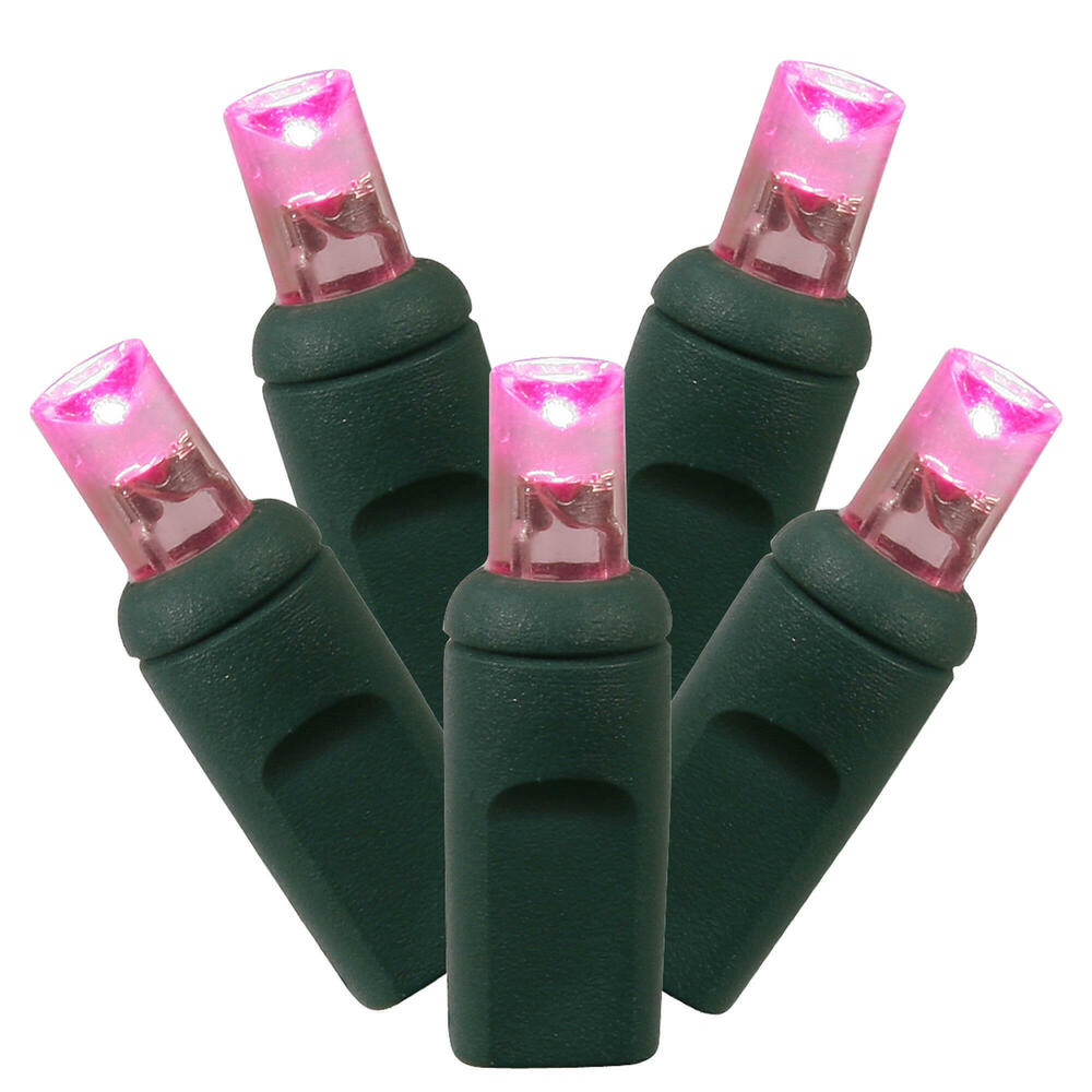 X4G6710PBG 70 Light x 4 in. x 24 ft. Wide Angle LED Light Set with Green Wire, Pink