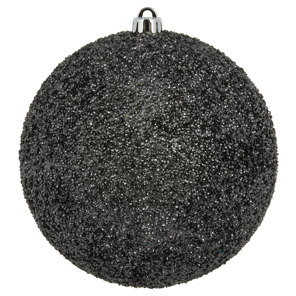 N185925D 8 in. Beaded Ball Ornament, Limestone - 2 Per Bag