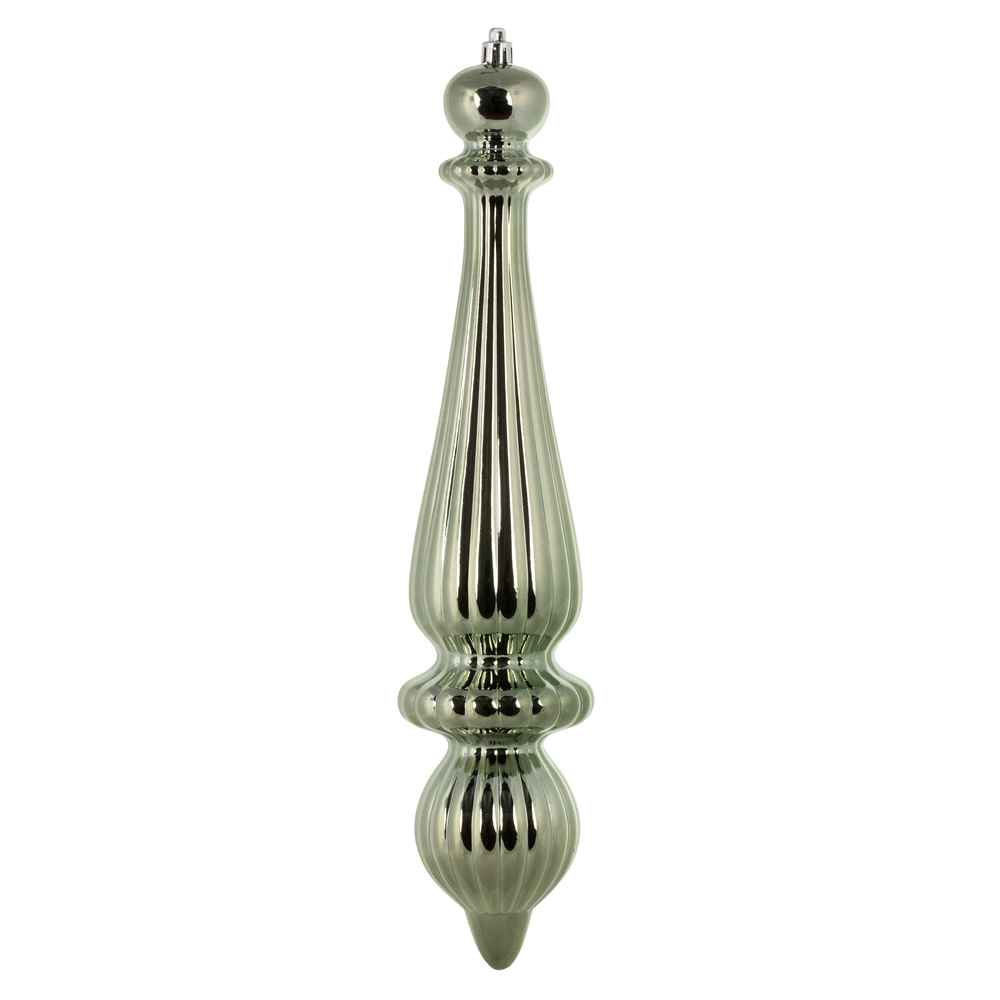 N150823DSV 14 in. Shiny Finial UV Drop Ornament, Wrought Iron
