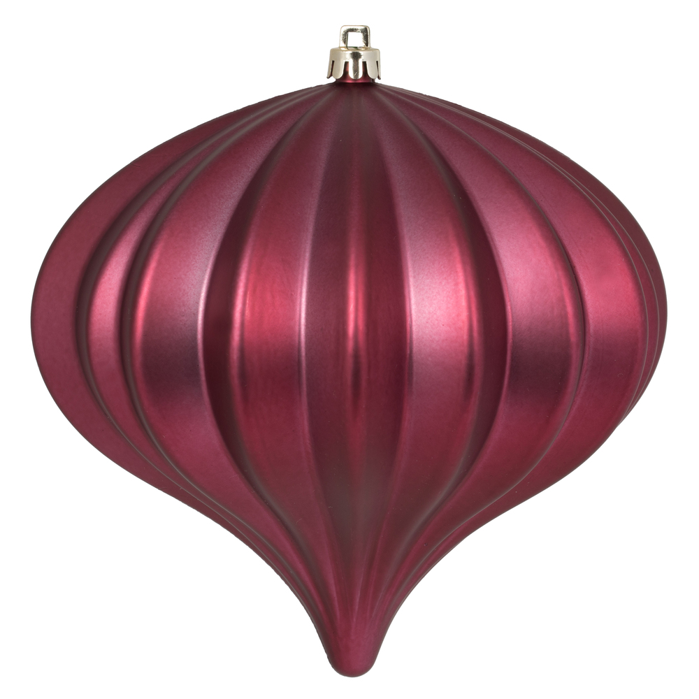 Picture of Vickerman N151221DMV 5.7 in. Berry Red Matte Onion Christmas Ornament with UV Treated - Set of 3