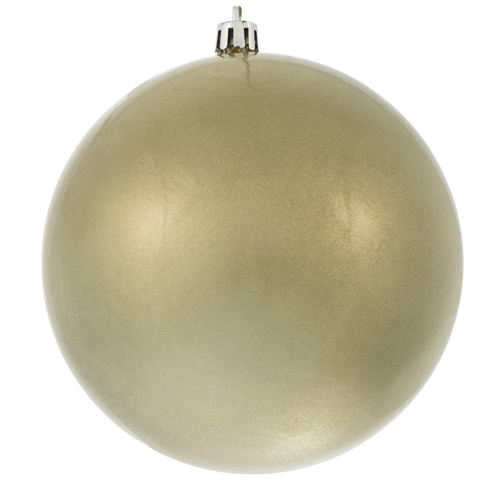 N591225DCV 4.75 in. Candy UV Drill Ball Ornament, Limestone - 4 Bag