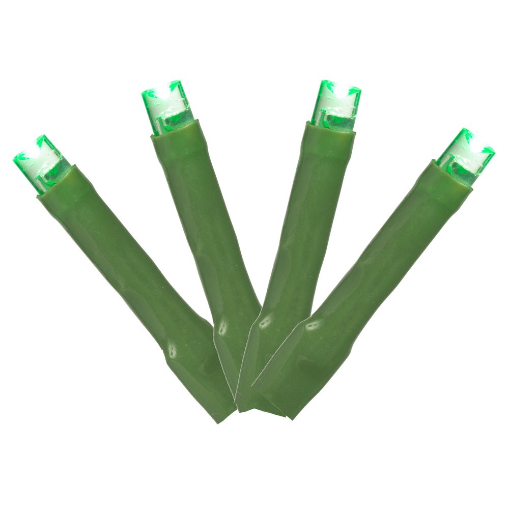 X17G244 144 Light x 24 ft. LED Cluster Christmas Light Set with Wire, Green