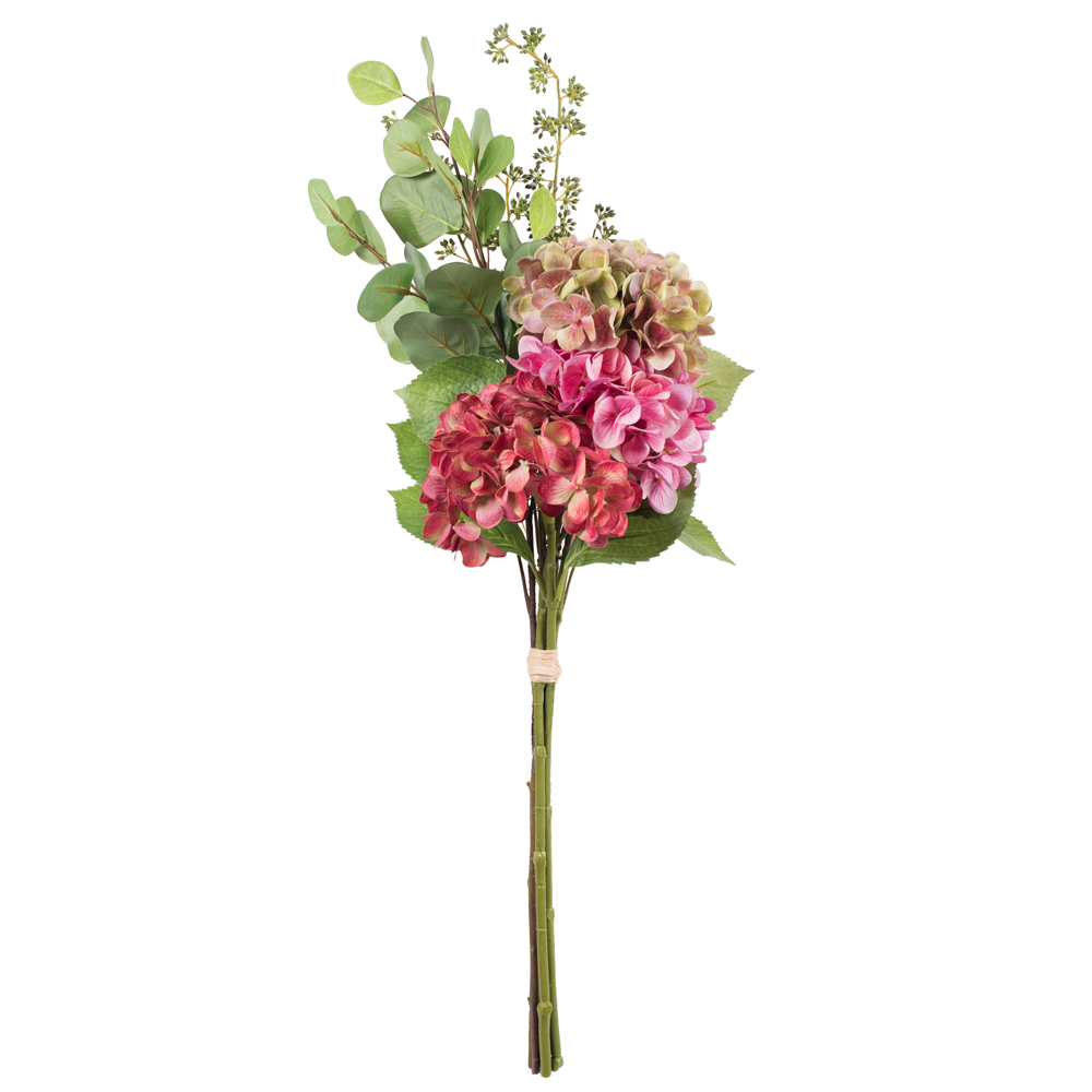 FQ190536 36 in. Artificial Hydrangea Bundle Floral Bouquet, Dusty Mauve