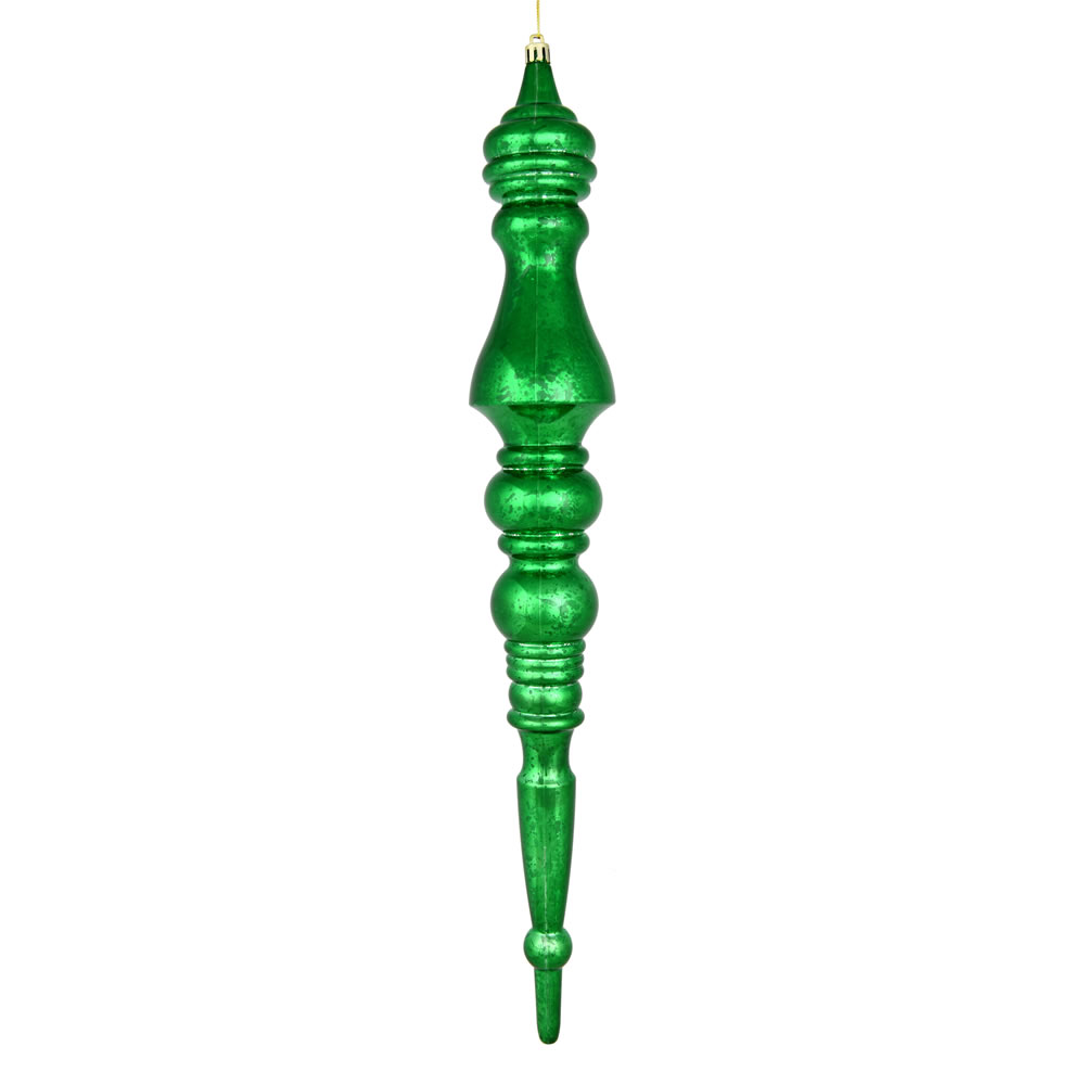 N190904D 20 in. Mercury Finial Ornament, Green