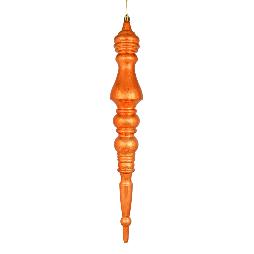 N190918D 20 in. Mercury Finial Ornament, Burnish Orange
