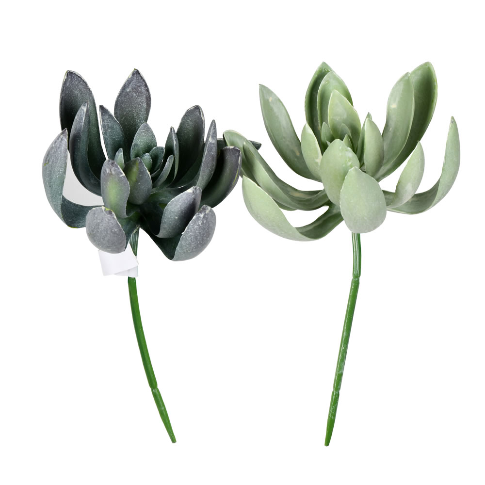FV192508 8 in. Artificial Echeveria Spray, Green - Pack of 4