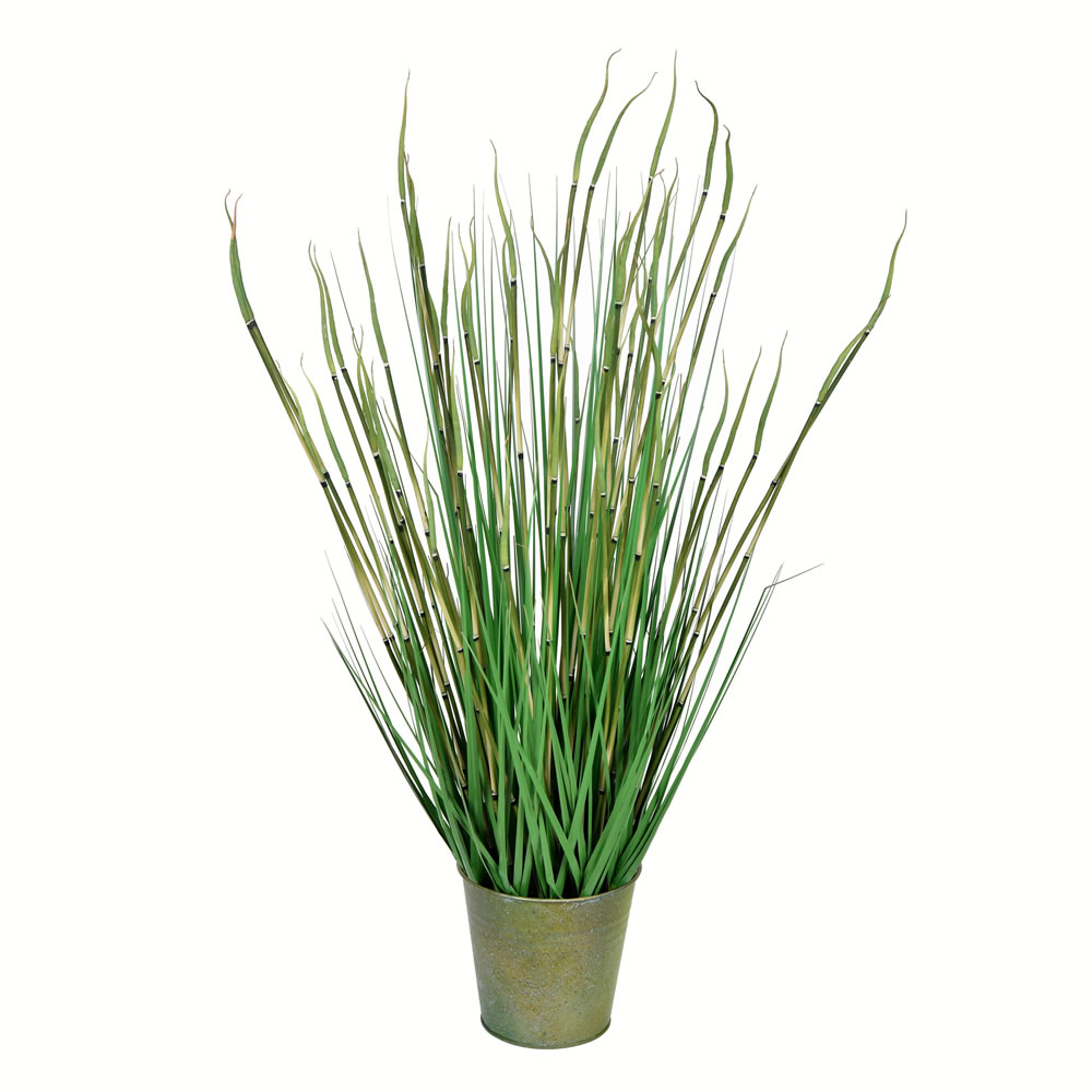 TD190434 34 in. Artificial Potted Reed Grass, Green