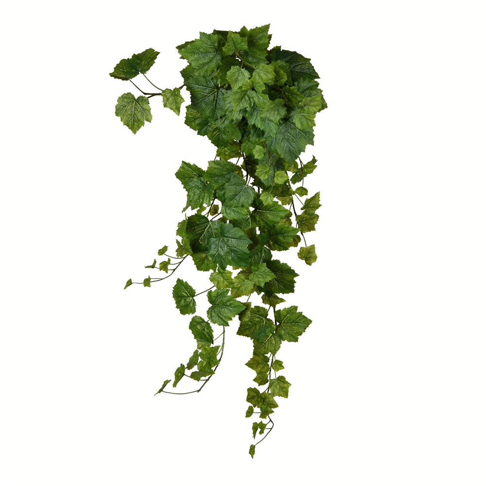 FZ192139 39 in. Artificial Grape Leaf Ivy Hanging Bush, Green