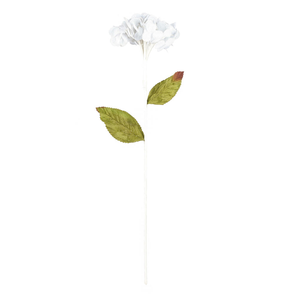 QG212311 17 in. Artificial Hydrangea Christmas Spray, White - 3 Per bag