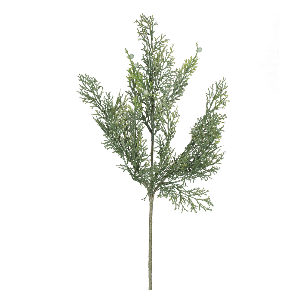 FJ192102 18 in. Artificial Cedar Spray, Green - 6 Per Bag