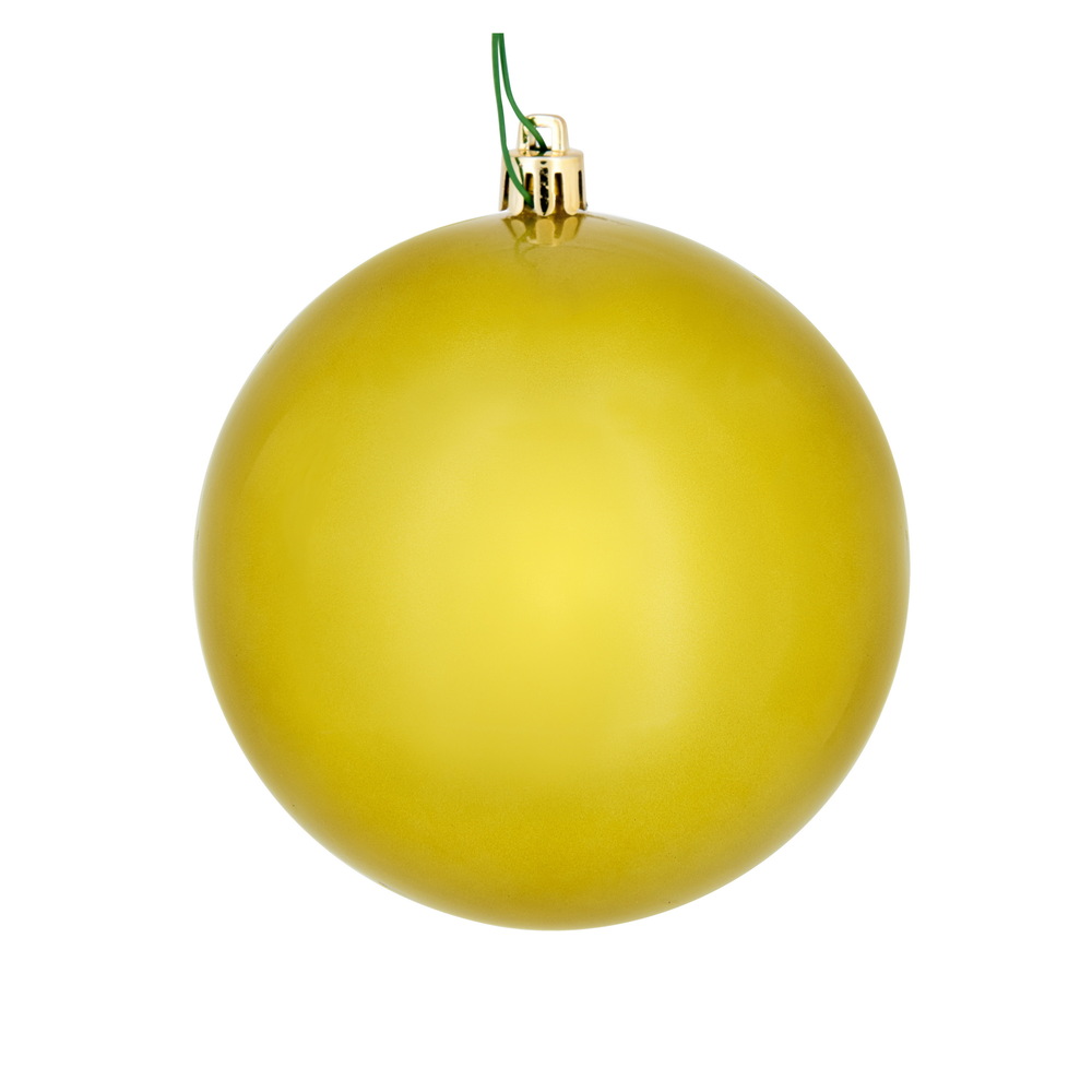 N590846DCV 3 in. Candy Ball Ornament, Medallion Gold - 12 Per Bag