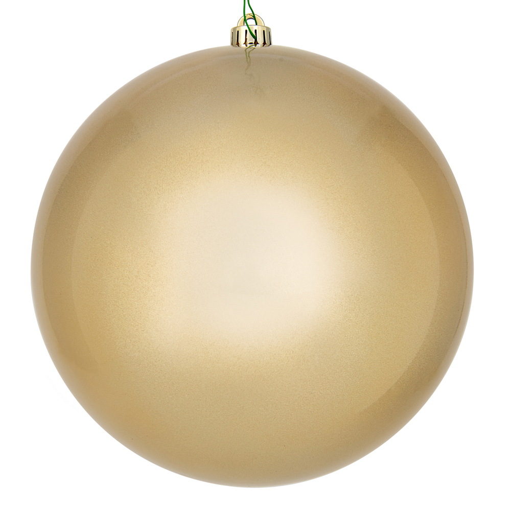 N593043DCV 12 in. Candy Ball Ornament, Oat