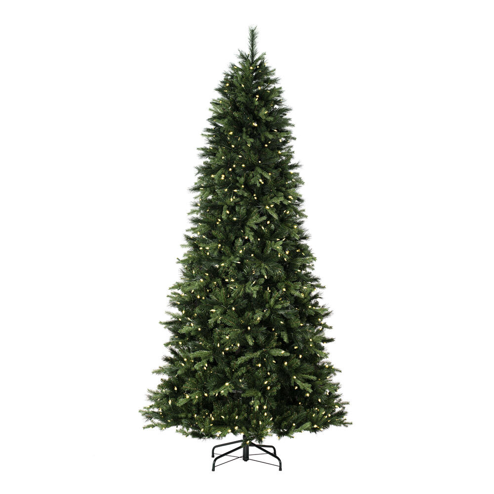 DT211381LED 9 ft. x 49 in. Southern Mixed Spruce Artificial Christmas Tree with LED Lights, Green