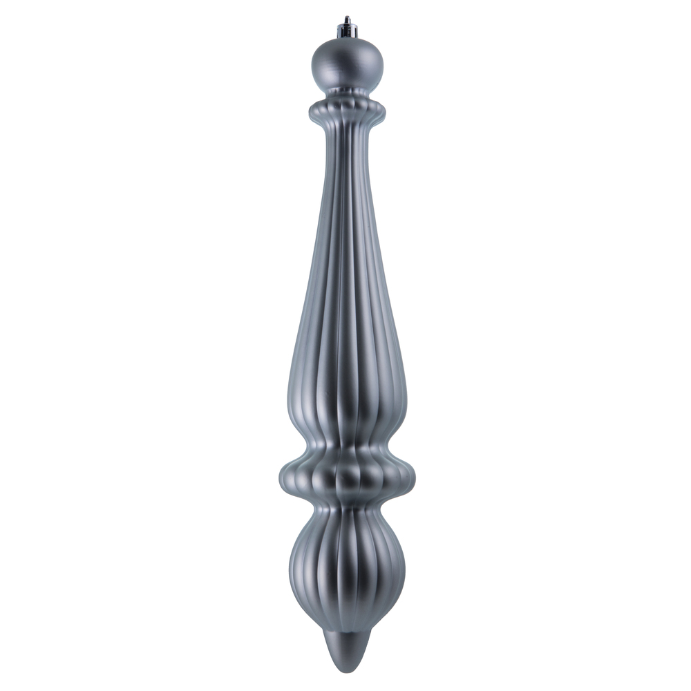 N150825DMV 14 in. Matte Finial UV Drop Ornament, Limestone