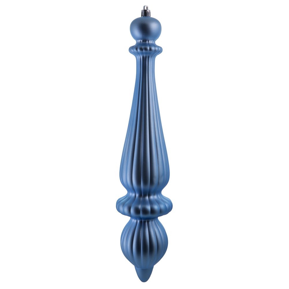 N150829DMV 14 in. Shiny Finial UV Drop Ornament, Periwinkle