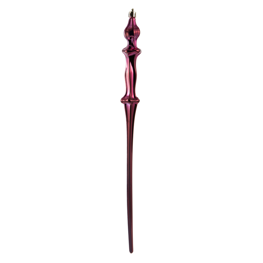 N175321D 15.7 in. Shiny Icicle Ornament, Berry Red - 3 Per Box